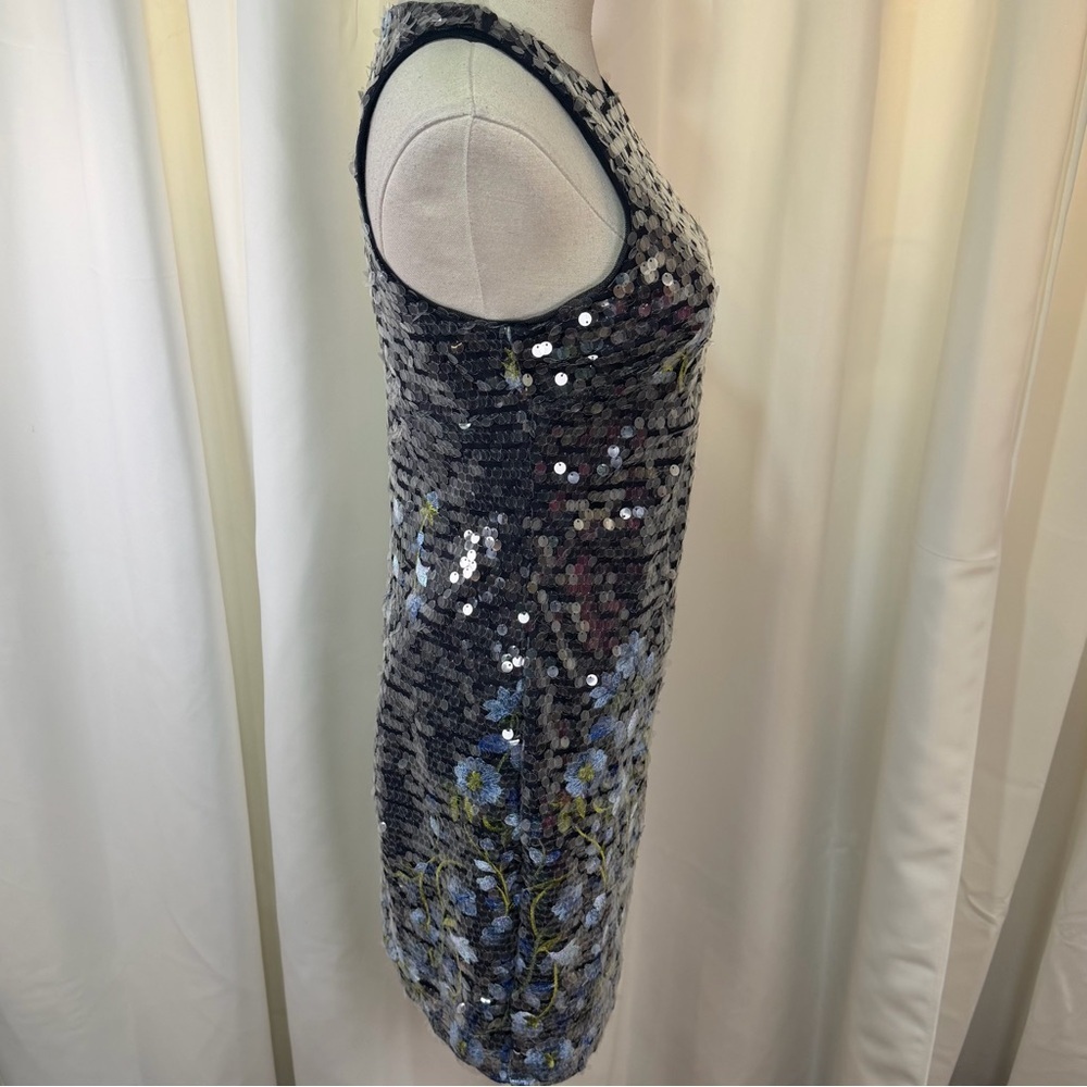 NWT Aidan by Aidan Mattox ‘Floral Embroidered Sequin Dress’ in “Dusty Blue” Sz 2 - Picture 15 of 16